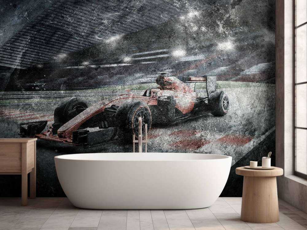 Samochód wyścigowy na stadionie