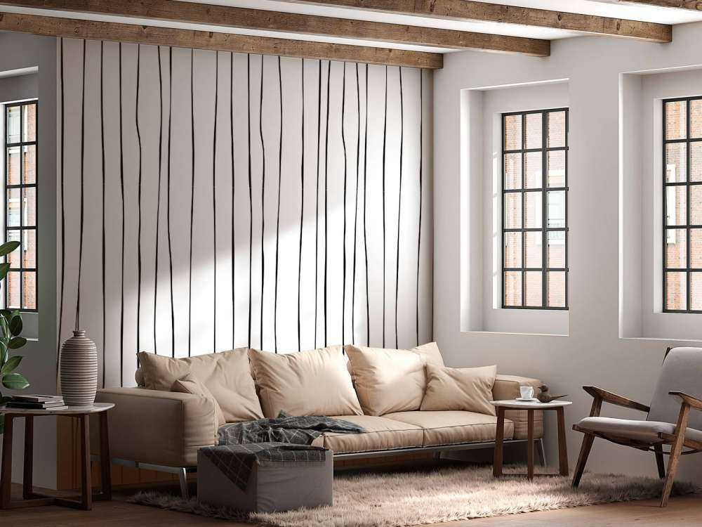 Linie abstrakcyjne w kolorach czarnym i białym