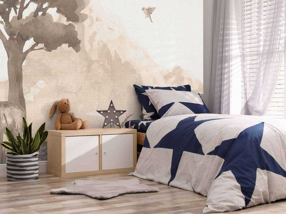 Zwierzęta leśne w kolorze taupe