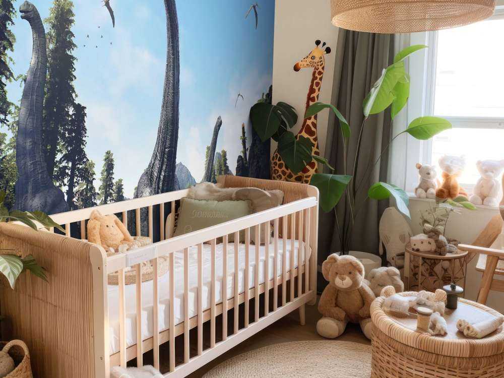 Grupa Alamosaurus idąca przez dolinę