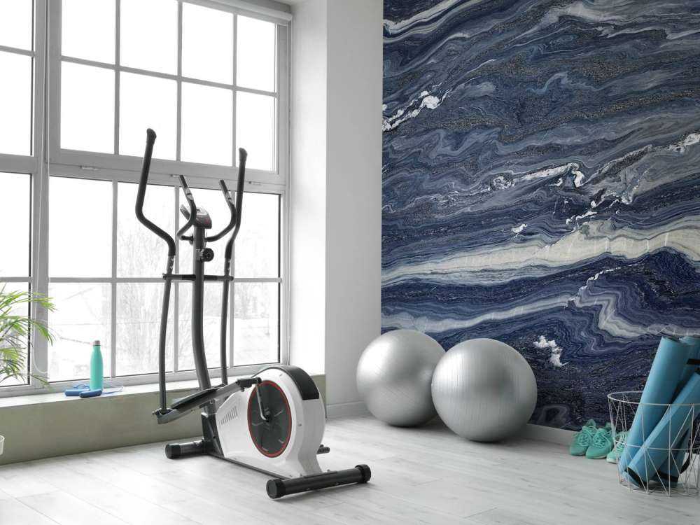 Niebieski i biały marmur