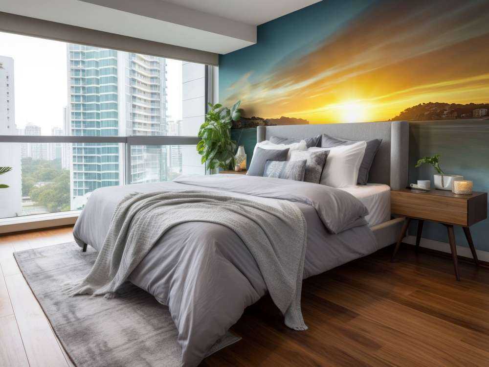 Piękny zachód słońca