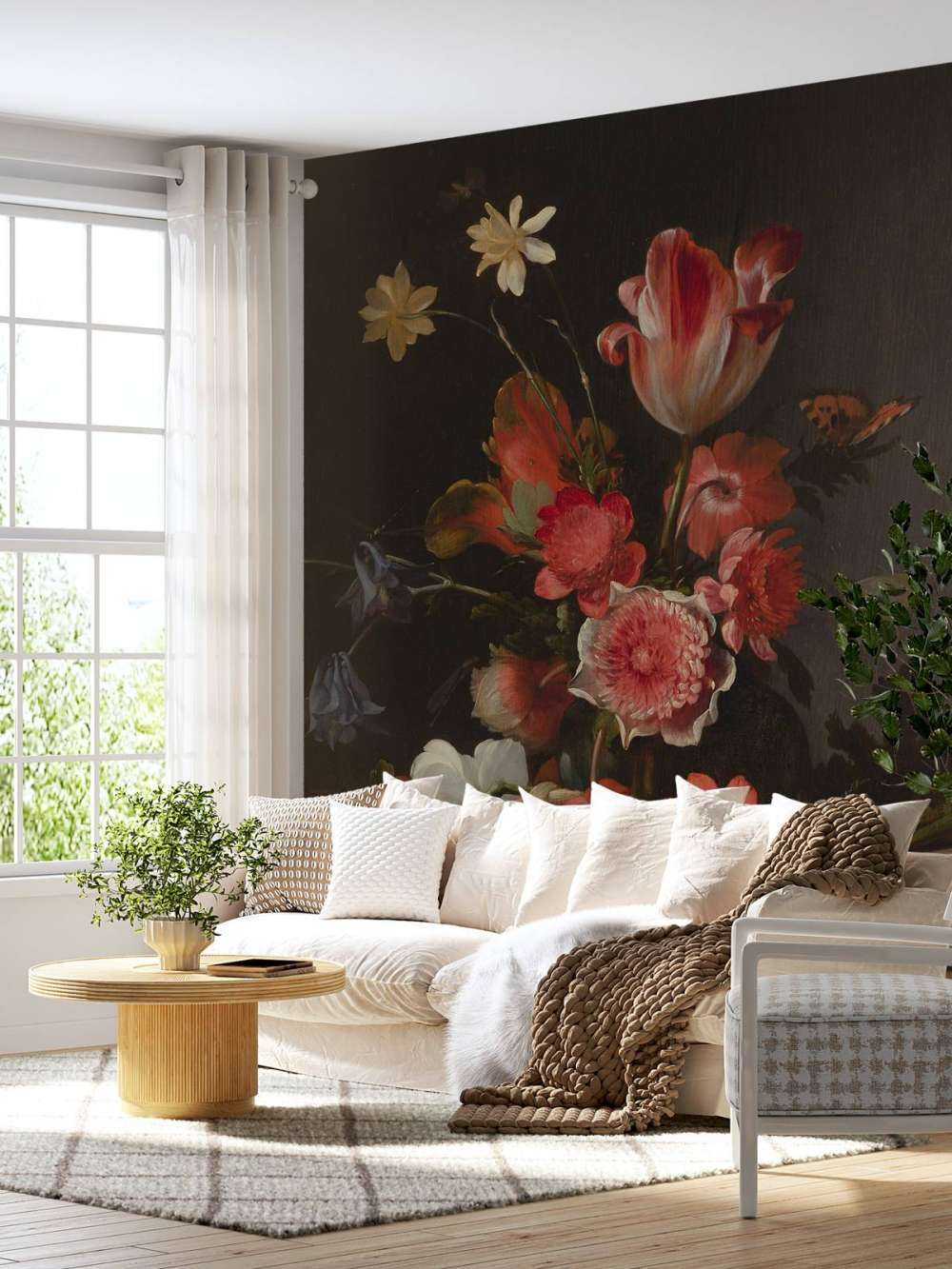 Martwa natura z bukietem w rozwoju