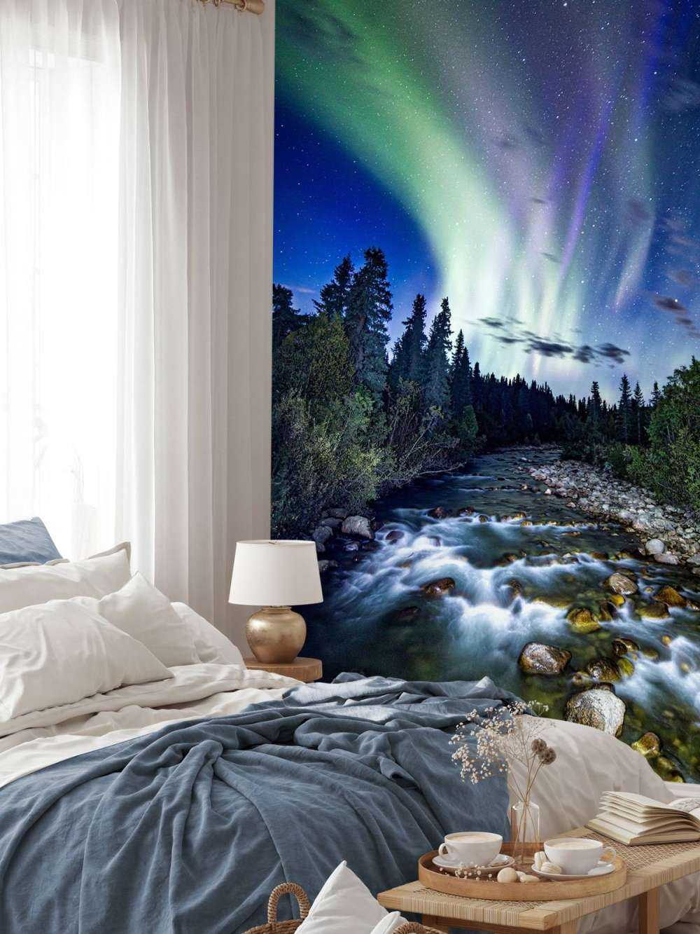 Brooklet podczas światła północnego