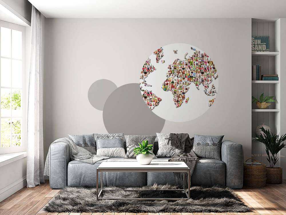 Mapa świata utworzona na podstawie zdjęć