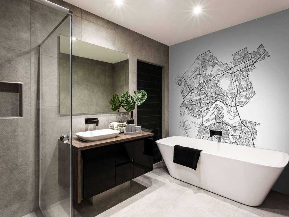 Mapa Rotterdamu, biała