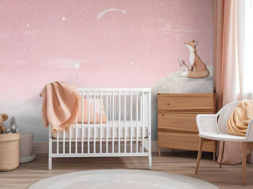 Fox on the Moon - Pink