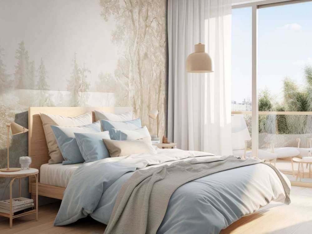 Krajobraz leśny beżowy #2