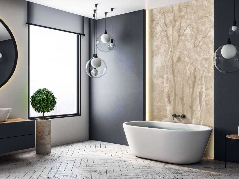 Krajobraz leśny beżowy panorama