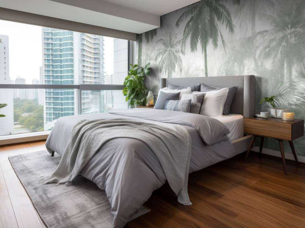 Mglisty Las Palmowy, zielony