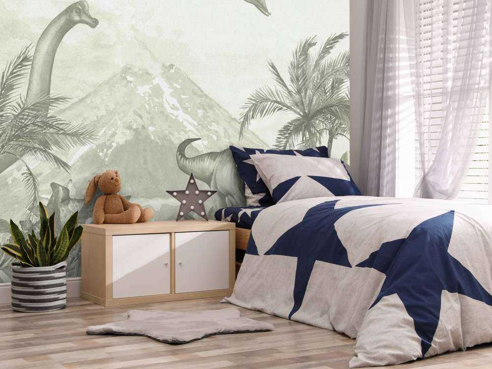 Różne dinozaury w kolorze zielonym