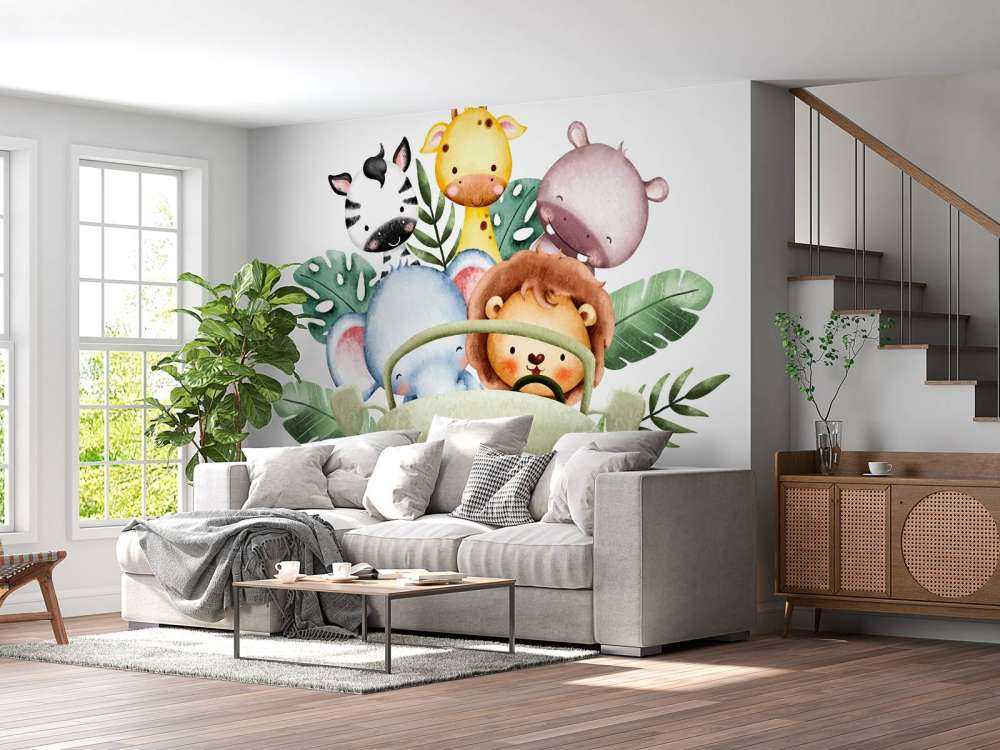 Zwierzęta safari w jeepie