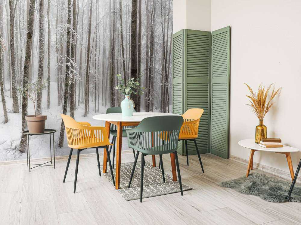 Śnieg w lesie bukowym