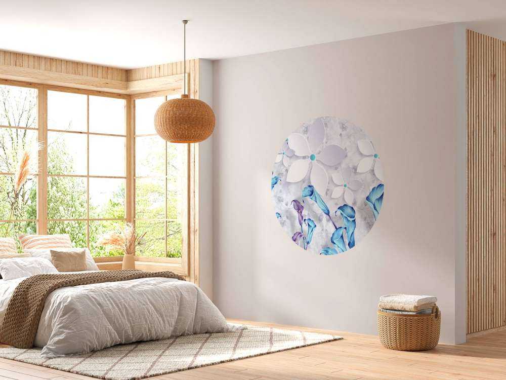 Niebiesko białe kwiaty