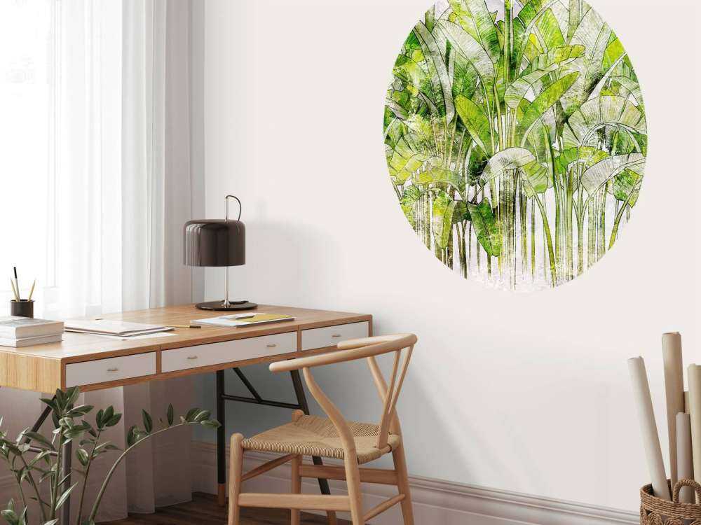 Duże rysowane liście palmy