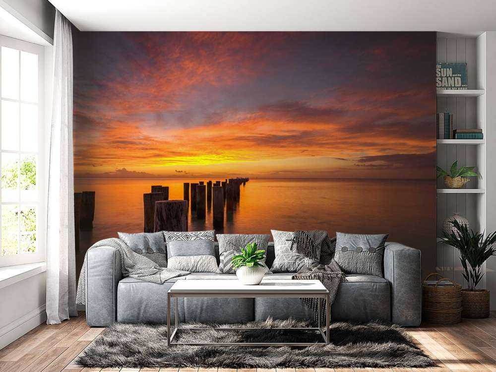 Falochrony o wschodzie słońca