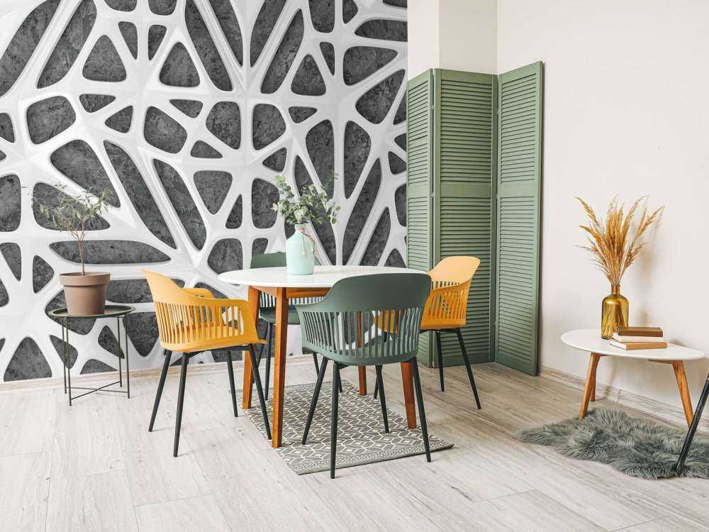 Biały wzór na betonie