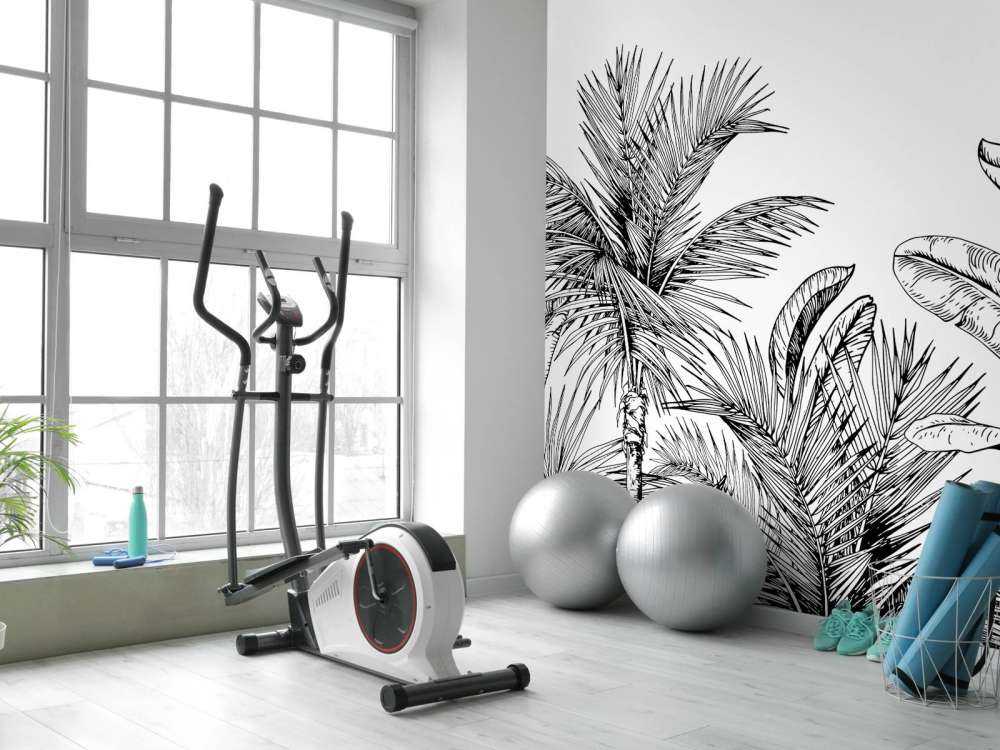 Palmy i liście bananowca