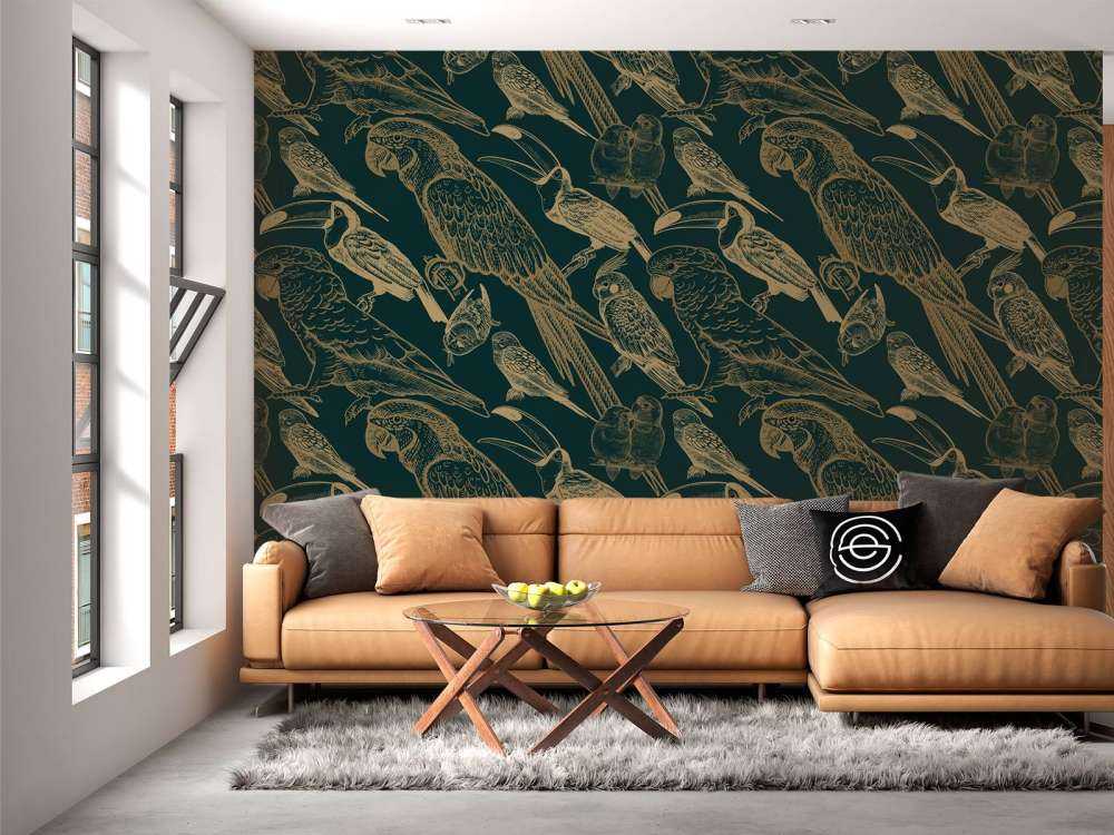 Wzór papugi i tukana