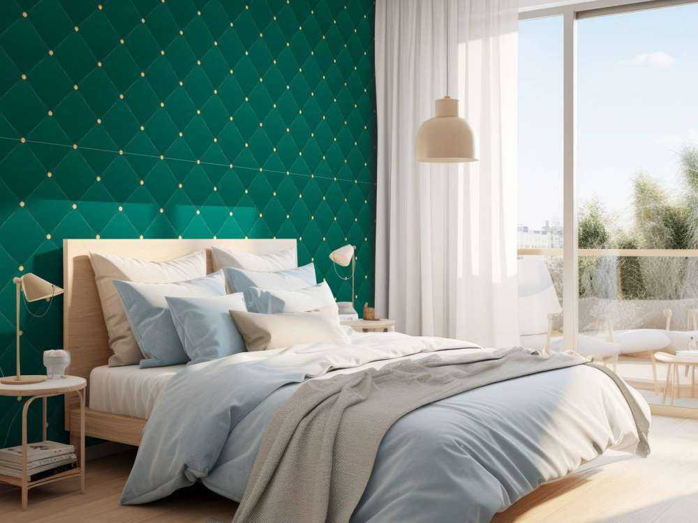 Ciemno zielony wzór chesterfielda