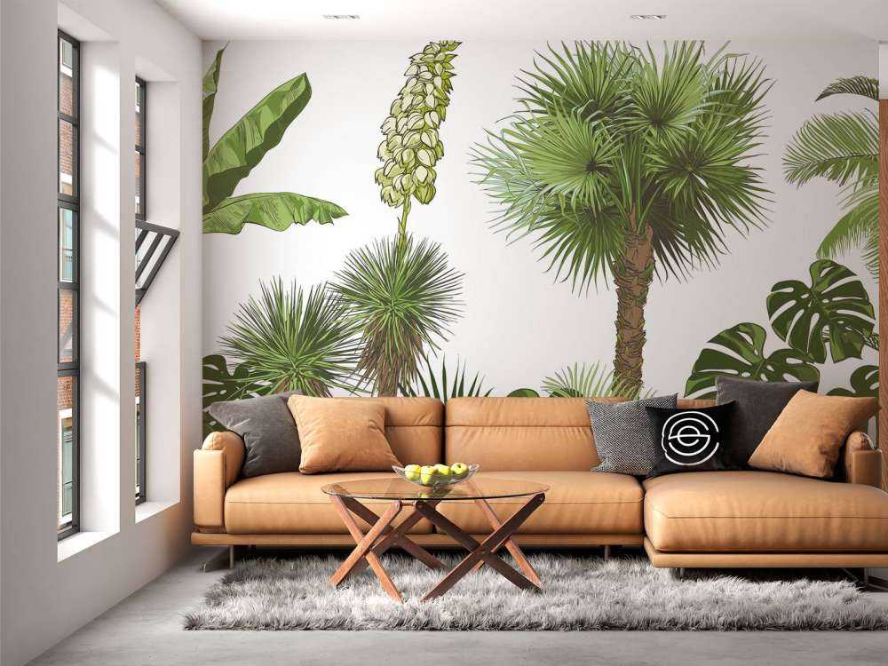 Zielone rośliny tropikalne