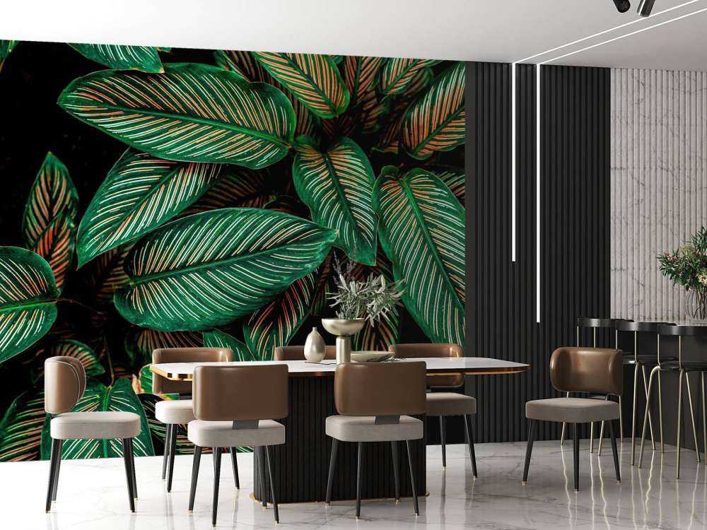 Abstrakcyjne zielone liście