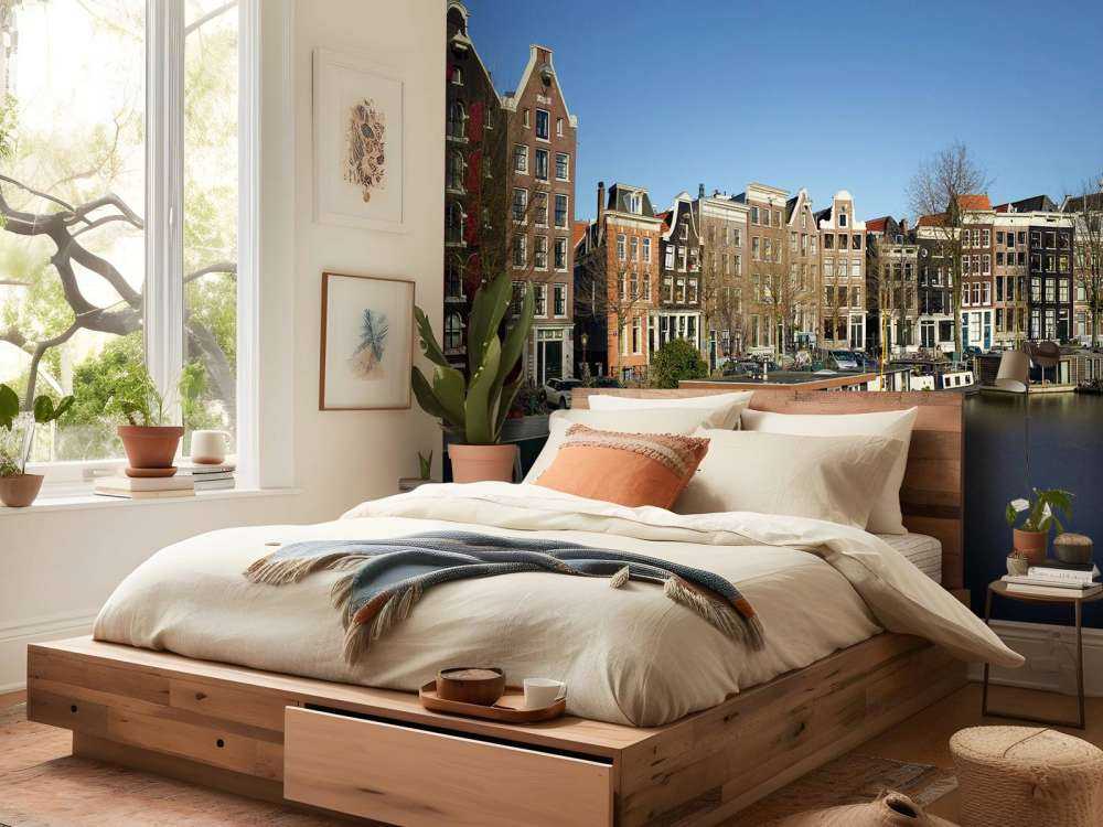 Łodzie mieszkalne wzdłuż kanału