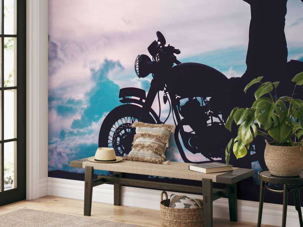 Sylwetka motocyklisty