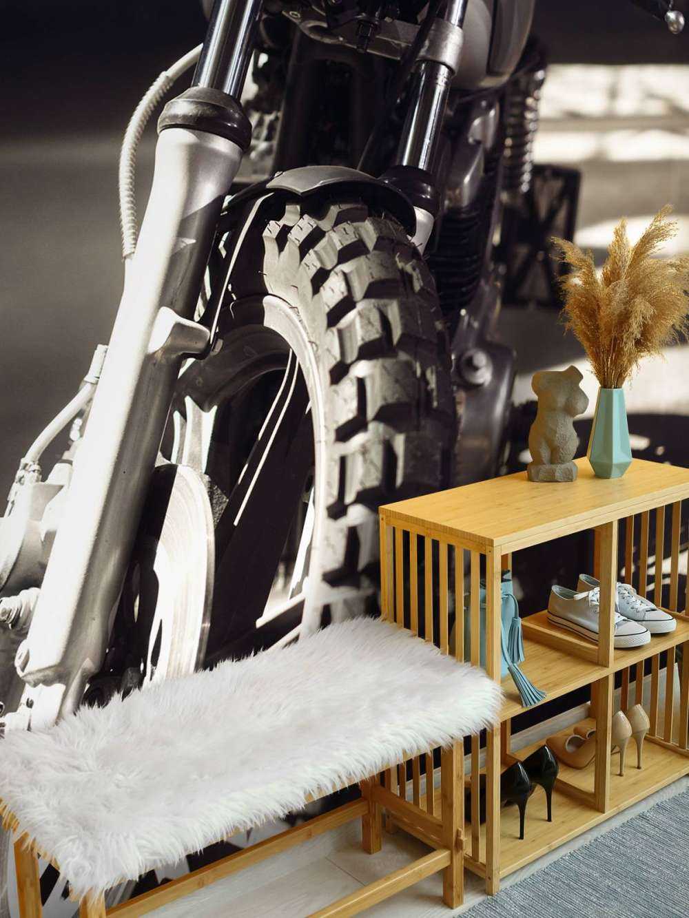 Motocykl z widokiem z przodu