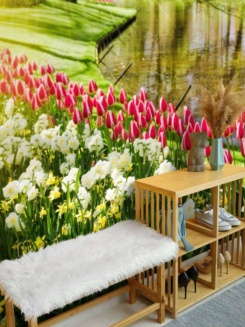 Kwiaty w słonecznym parku