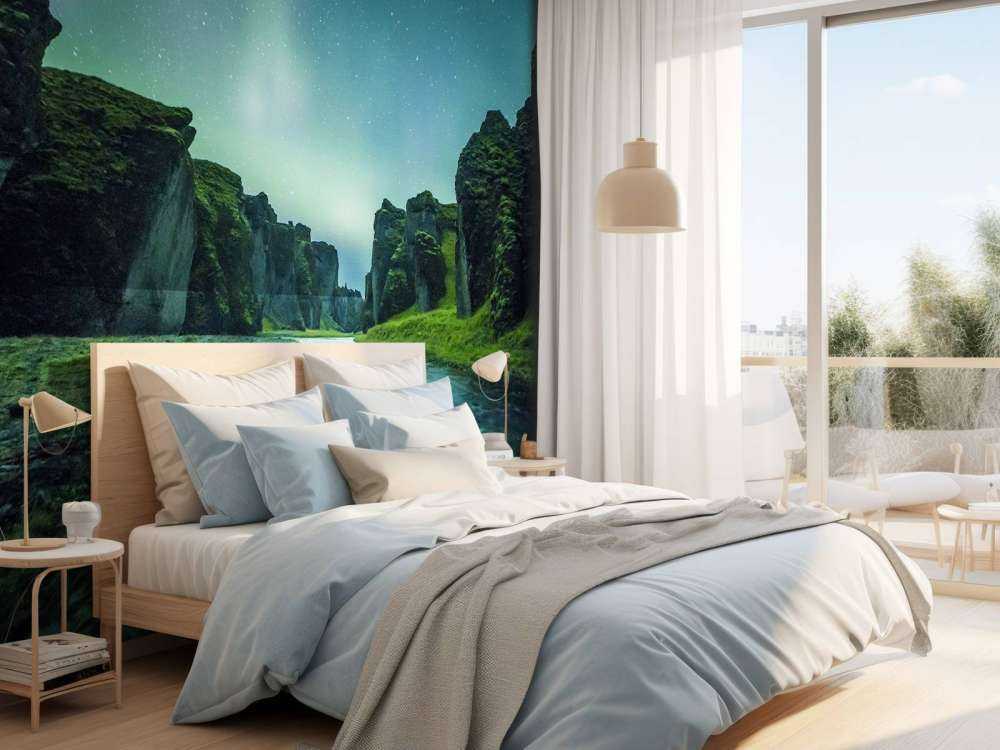 Światła północne nad górami