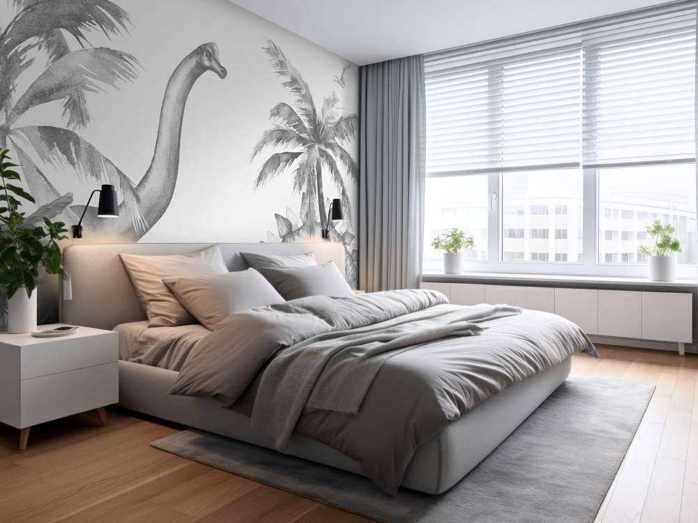 Dinozaury czarne i białe