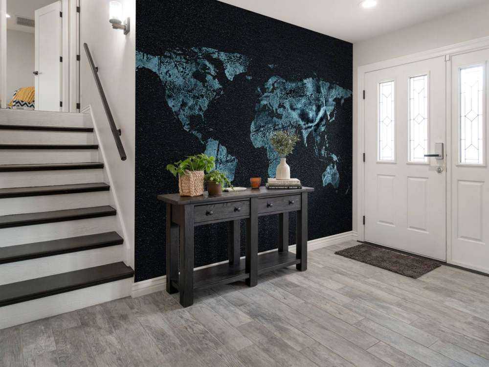 Niebieska mapa świata