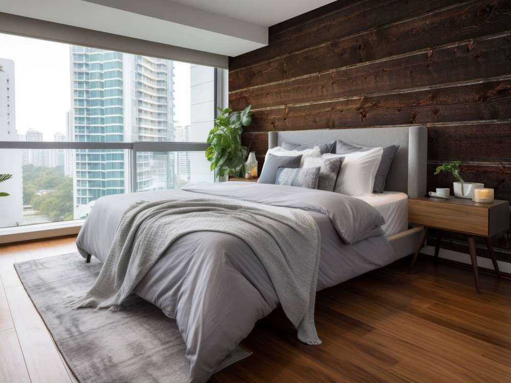 Ciemne deski drewniane