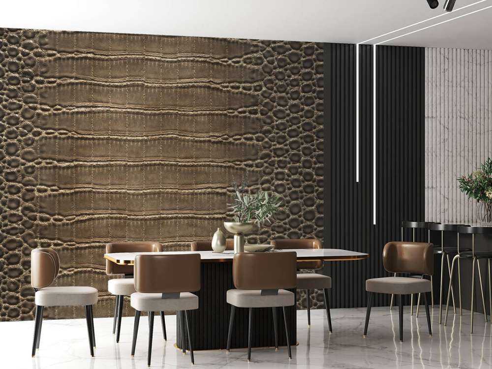 Brązowa skóra krokodyla