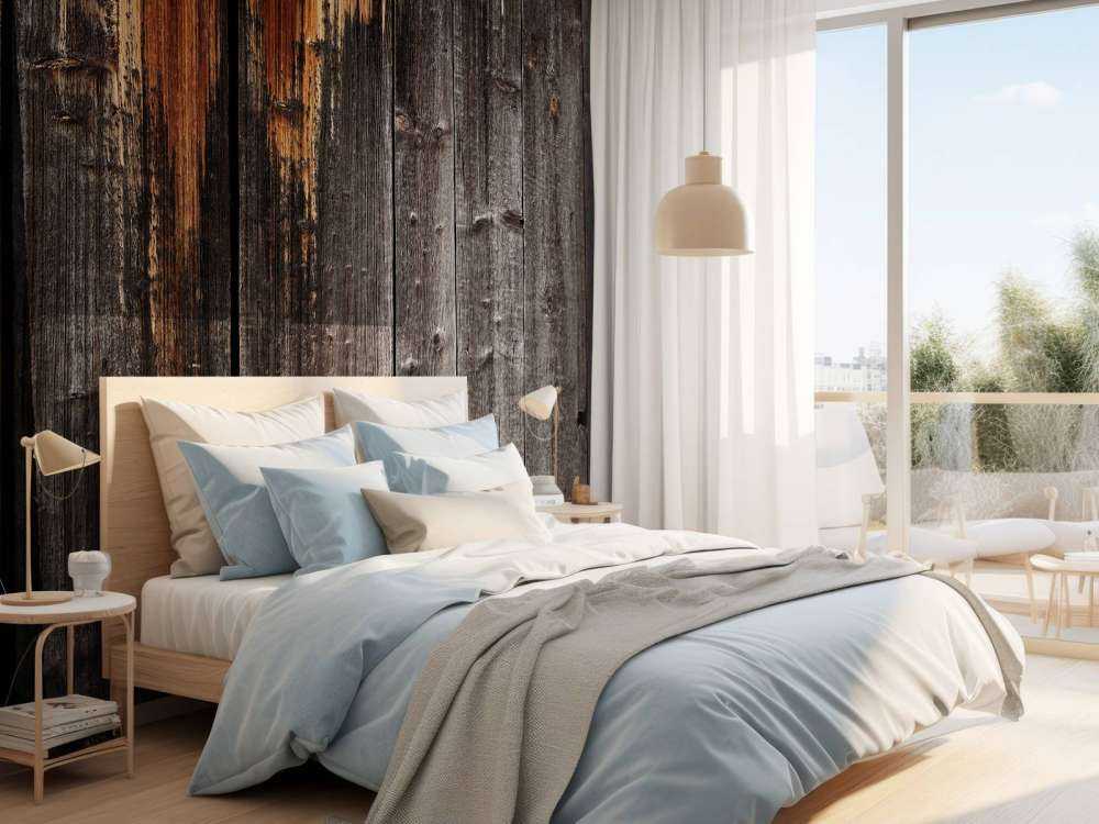 Drewno palone na czarno