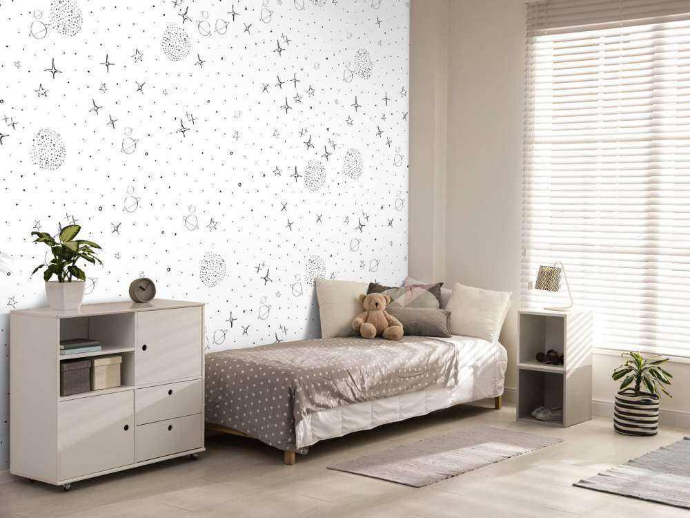 Wzór przestrzenny czarno-biały