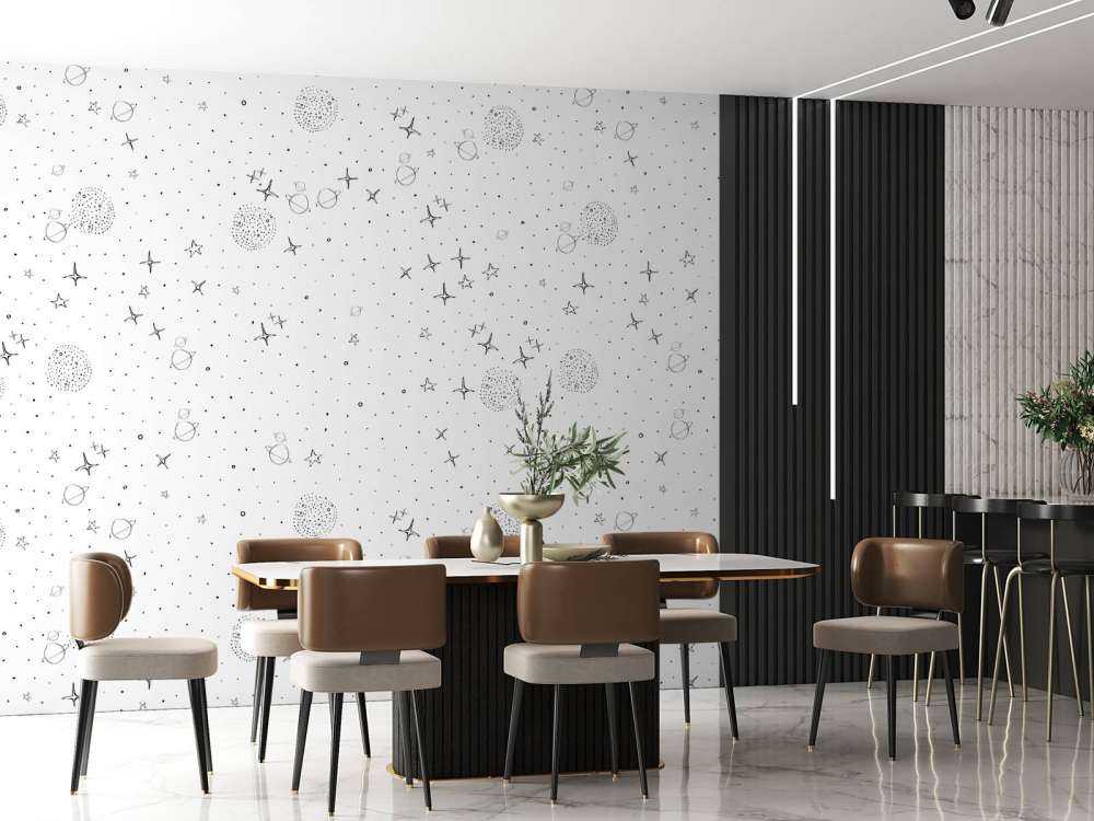 Wzór przestrzenny czarno-biały