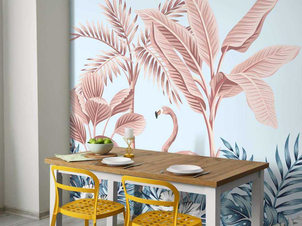 Różowa dżungla tropikalna