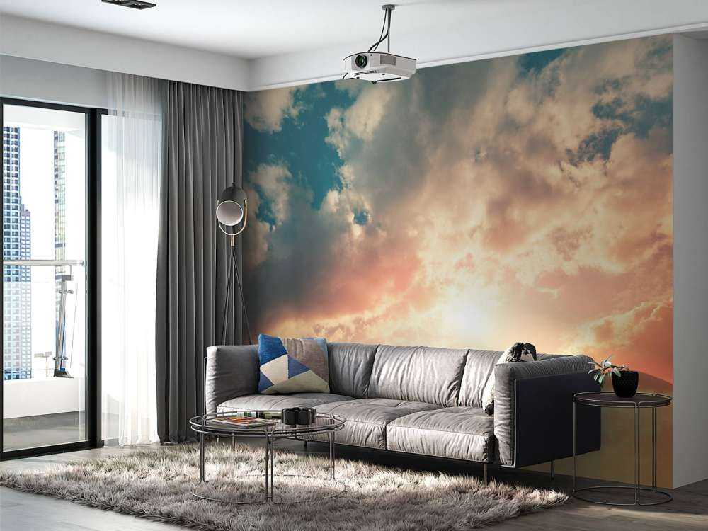 Kolorowe niebo z chmurami