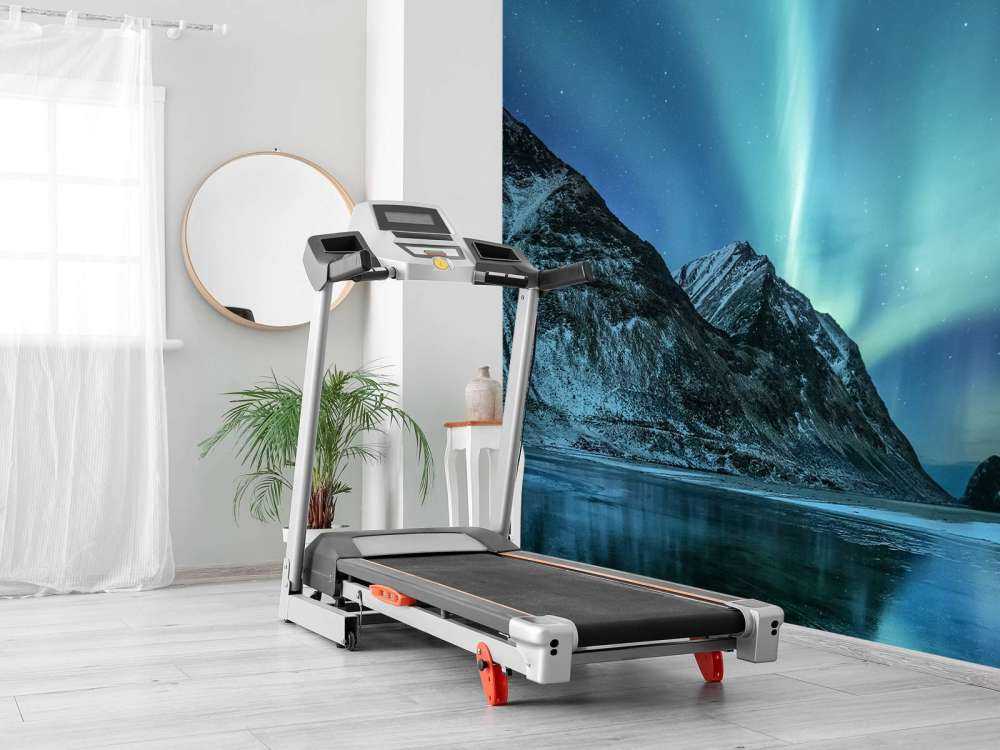 Zielone północne światła nad górami