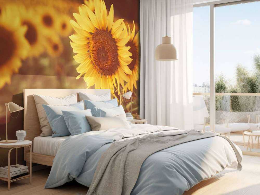 Słoneczniki w świetle słonecznym