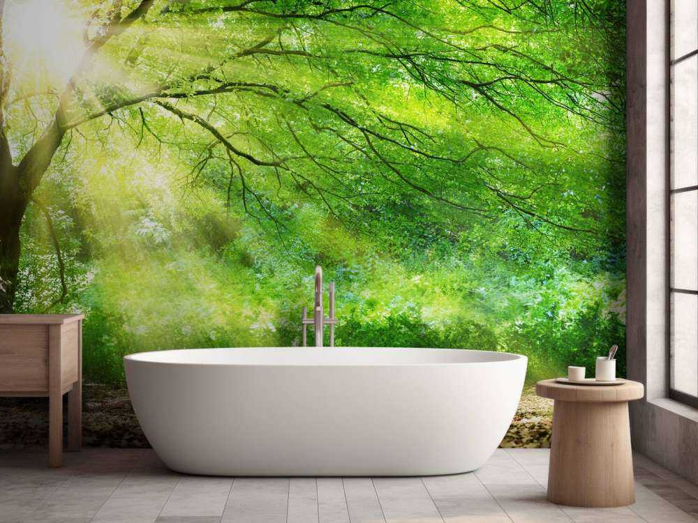 Duże drzewo ze słońcem