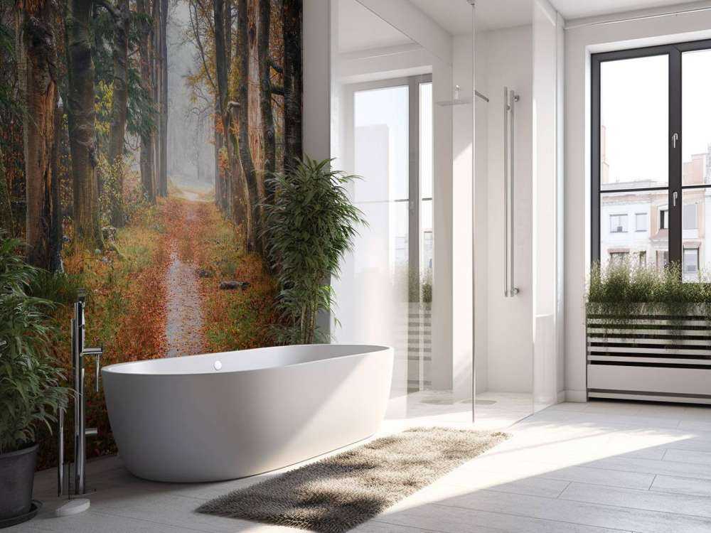 Leśna ścieżka ze starymi drzewami