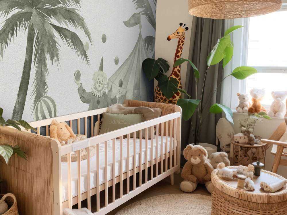 Wesołe zwierzęta cyrkowe w kolorze zielonym