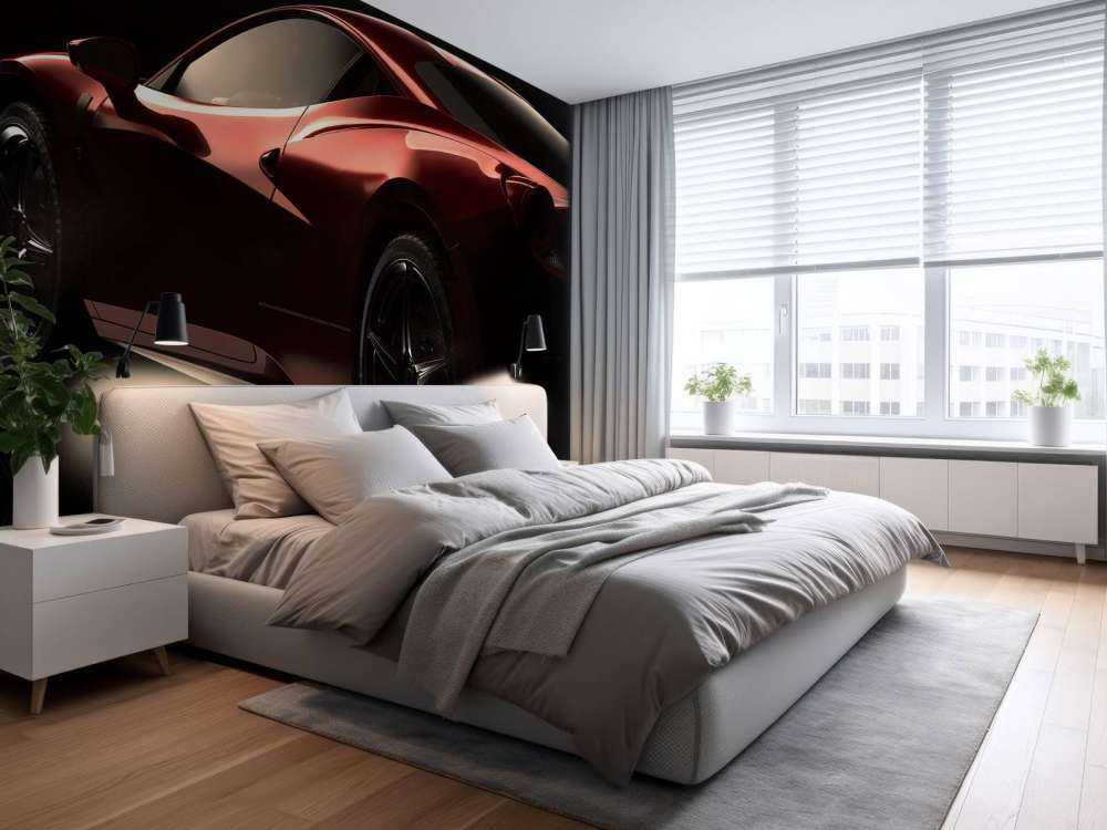 Czerwony samochód sportowy