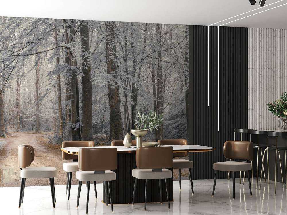 Drzewa z białymi liśćmi