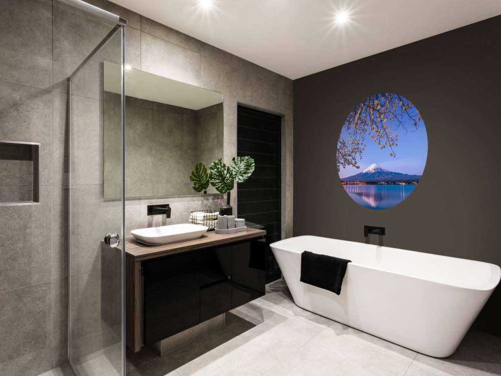 Góra Fuji na brzegu wody