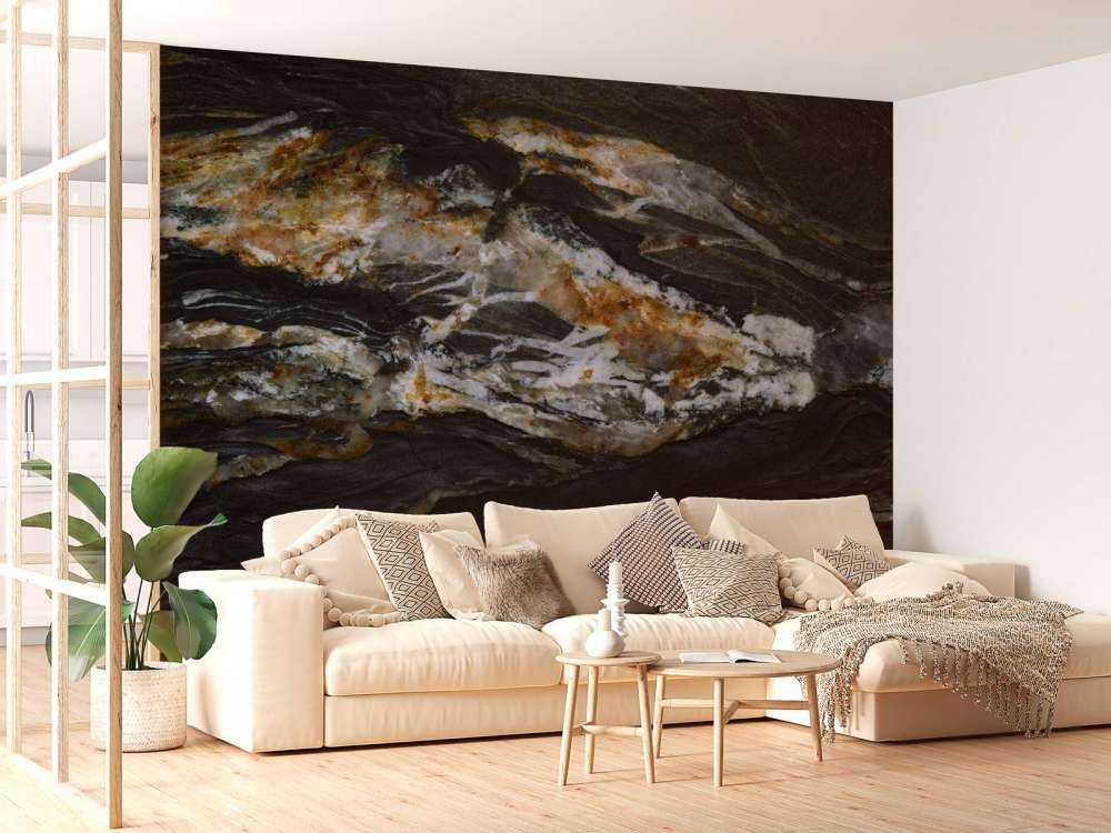 Czarny marmur z płaskorzeźbą