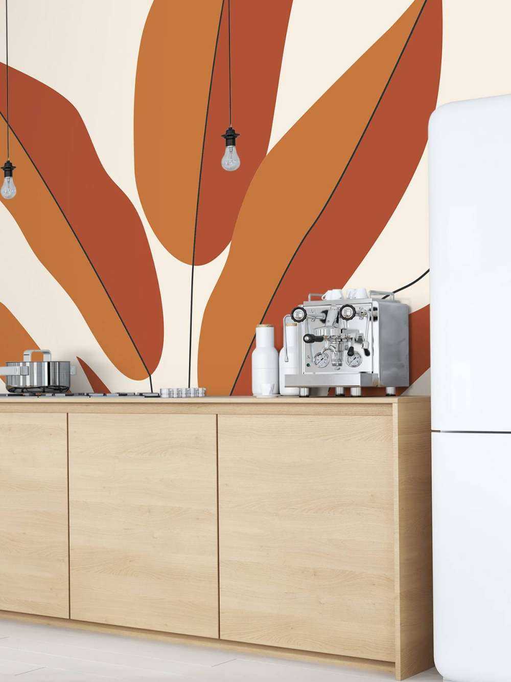 Minimalistyczna czerwona roślina